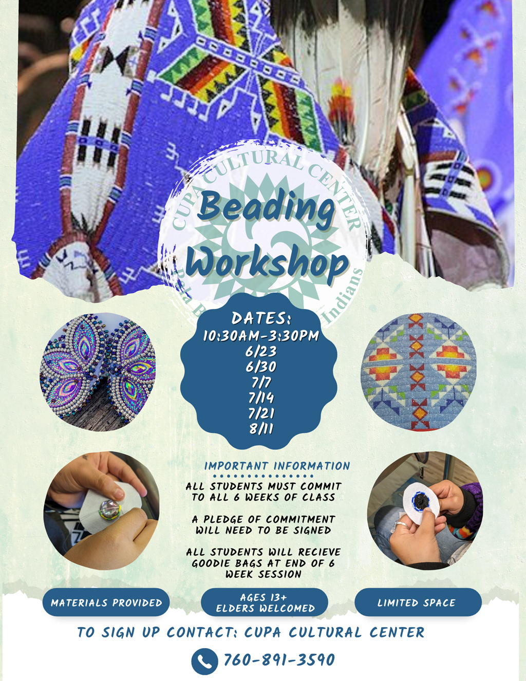Pala Band California Cupa Cultural Center Event Beading Workshop