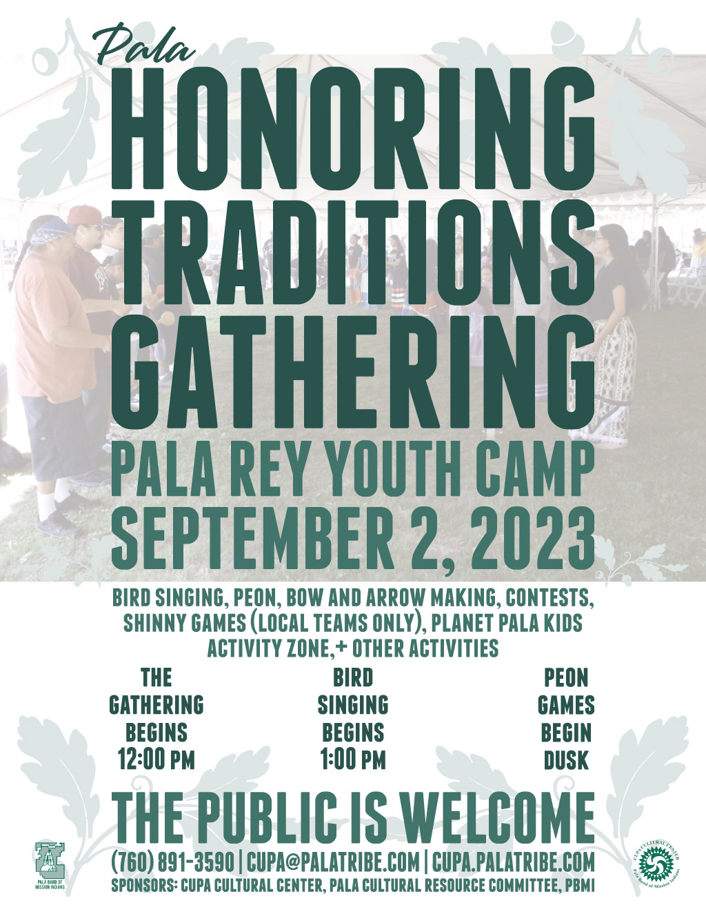 Pala Band California Cupa Cultural Center Event Honoring Traditions Gathering Pala Rey Youth Campo Cupeno